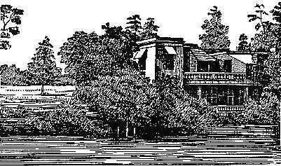 Theosophical Society - Theosophical Society Headquarters Adyar This [third illustration] is reproduced from a photograph of the back of the building taken from the little island. It shows the other tower, companion to that in which was Damodarâ€™s room. The lower floor under the roof was the back part of the middle of the building, and was occupied by the Theosophist magazine. Trees and shrubs almost hid the view. A plastered embankment ran for a short distance along this side so as to protect the foundations.