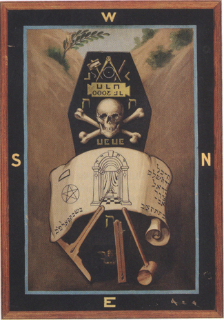 Theosophical Society - Fig 3. A tracing board for the Third Degree: Master Mason