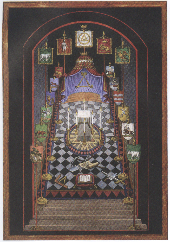 Theosophical Society - A Tracing Board Indicating the Layout of the Lodge